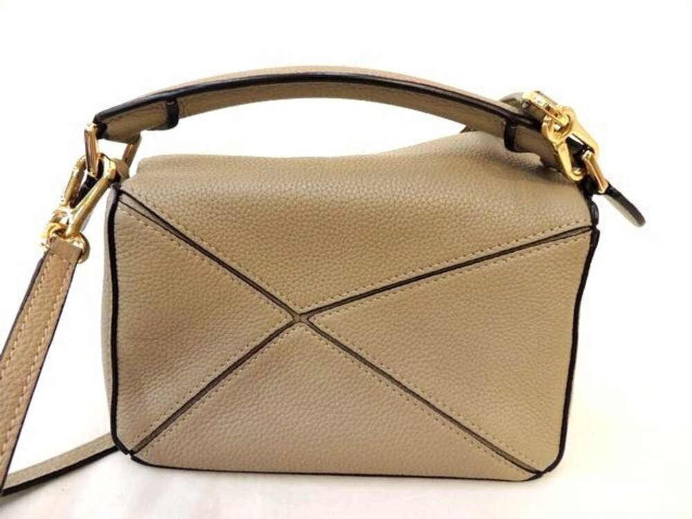 Loewe Sand Puzzle Bag Gray Shoulder Gray